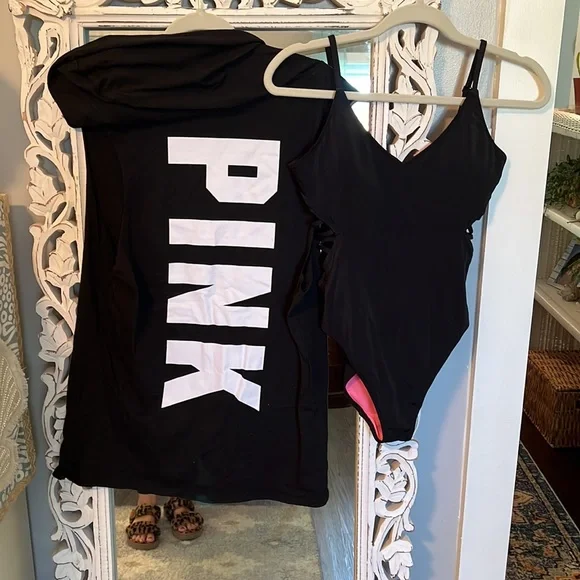 SOLD! NWT PINK Beach Cover & Sexy Cheeky One Piece Swimsuit - Picture 6 of 12